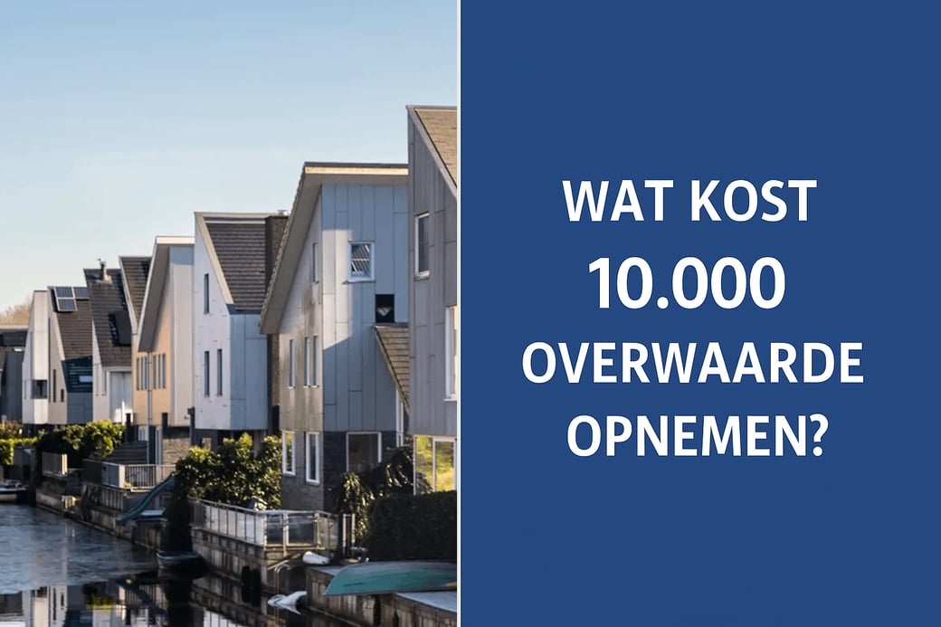 Wat kost 10.000 overwaarde opnemen?