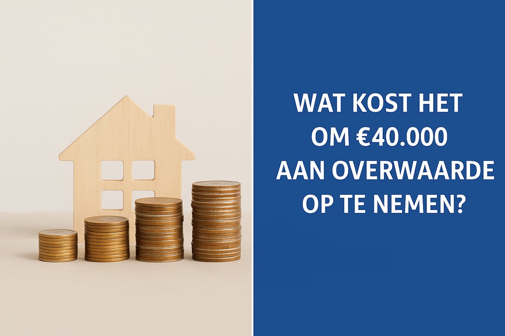Wat kost het om €40.000 aan overwaarde op te nemen?