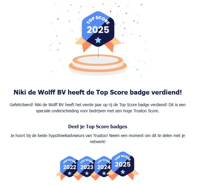 Top score hypotheekadviseur Niki de Wolff